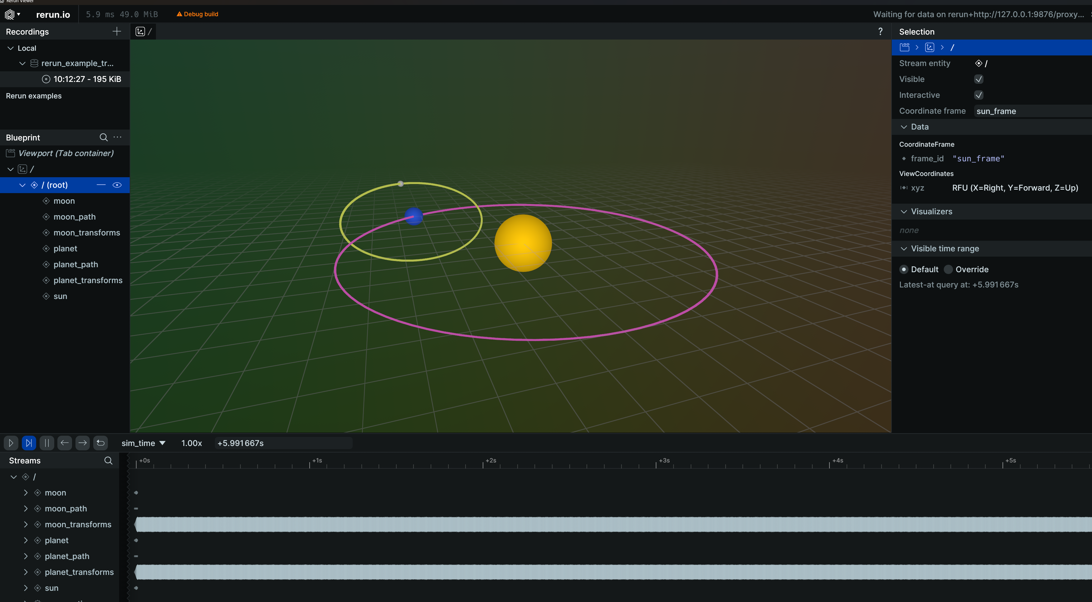 Coordinate frame hierarchy independent of entity paths